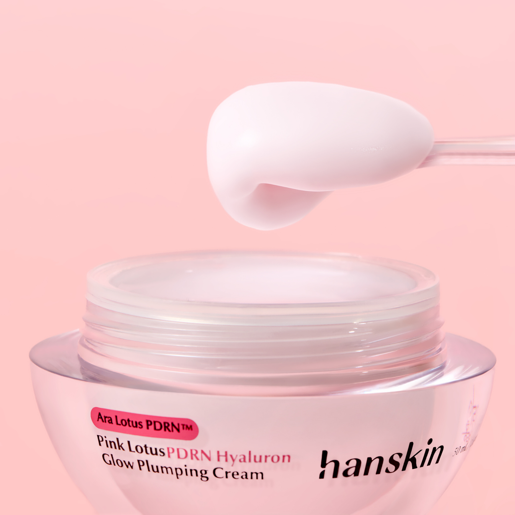 Hanskin Pink Lotus PDRN Hyaluron Glow Plumping Cream Увлажняющий крем для лица с PDRN и экстрактом розового лотоса, 50 мл 8800255752080 фото