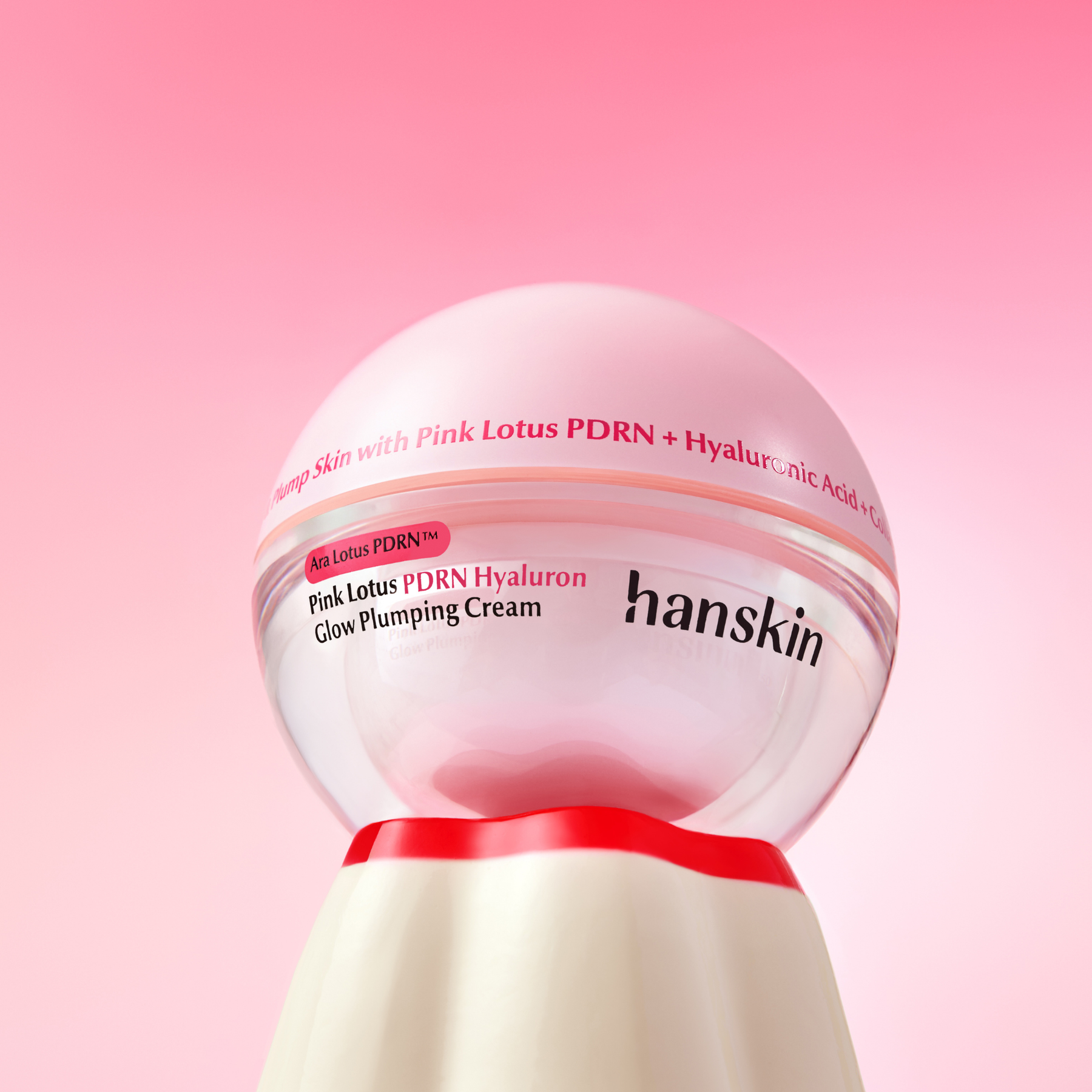 Hanskin Pink Lotus PDRN Hyaluron Glow Plumping Cream Увлажняющий крем для лица с PDRN и экстрактом розового лотоса, 50 мл 8800255752080 фото