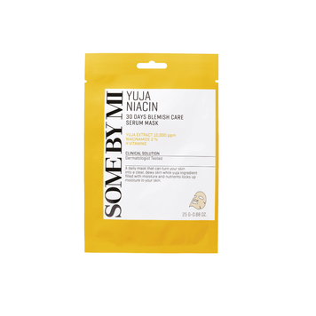 SOME BY MI Yuja Niacin 30 Days Blemish Care Serum Mask Тканевая маска с юдзу и ниацинамидом для выравнивания тона кожи, 25 г 8809647393245 фото