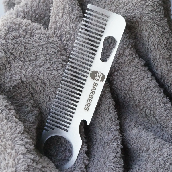 Металлическая расческа для бороды и волос Barbers Metal Comb 4823109408388 фото