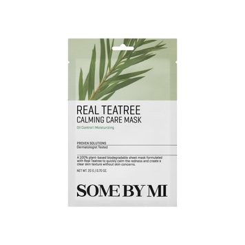 SOME BY MI Real Teatree Calming Care Mask Тканевая успокаивающая маска для лица с чайным деревом, 20 г 8809647391500 фото
