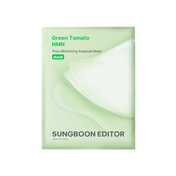 SUNGBOON EDITOR Green Tomato NMN Pore Minimizing Ampoule Mask Тканевая маска для лица с зеленым томатом и NMN, 1 шт./23 г, 1 шт./23 г. 8800344072617 фото
