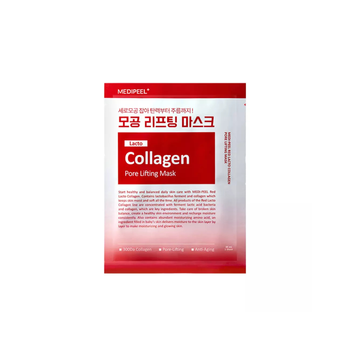 MEDIPEEL Тканевая маска с лифтинг-эффектом Red Lacto Collagen Pore Lifting Mask, 30 мл 8809409345741 фото