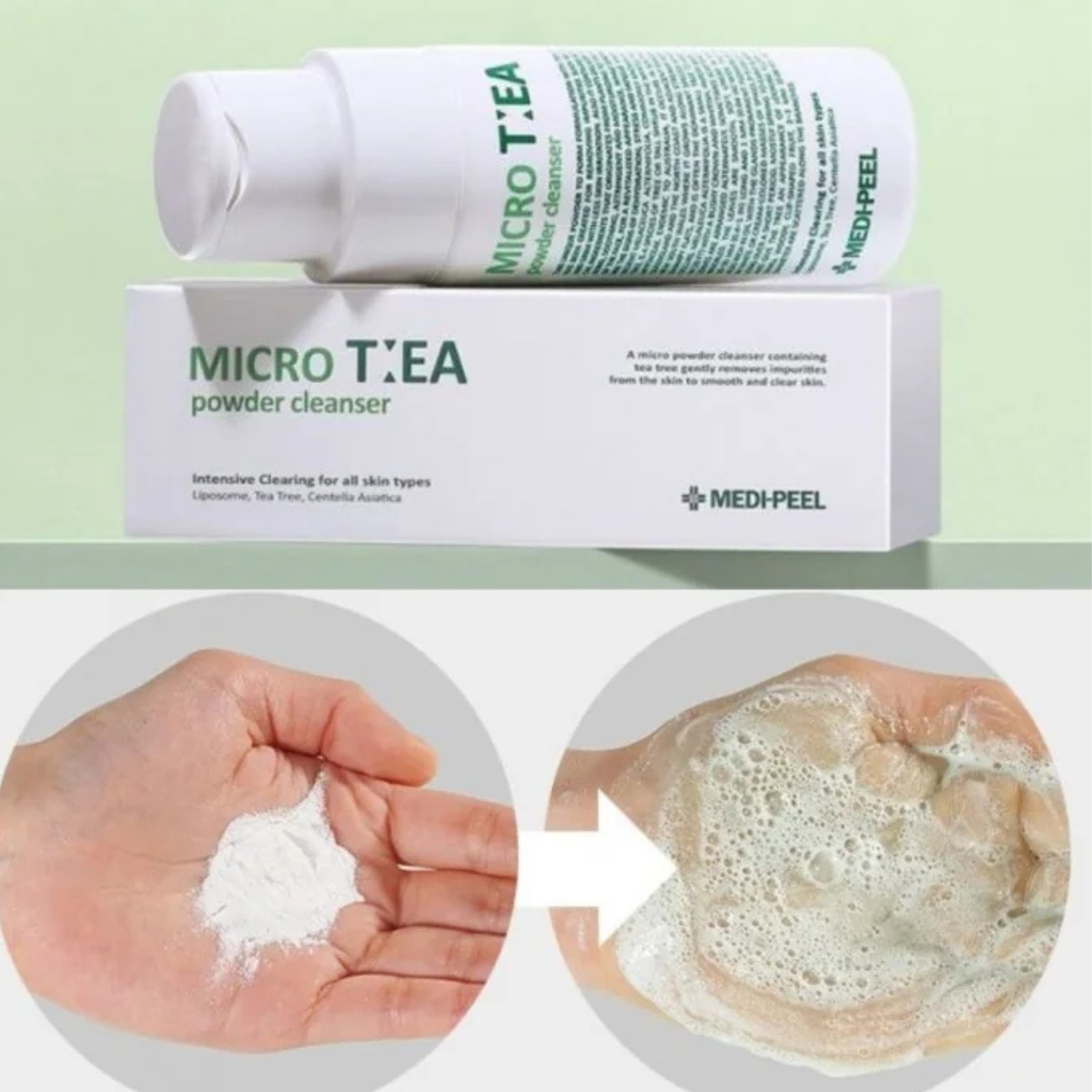 MEDIPEEL Энзимная пудра с чайным деревом Micro Tea Powder Cleanser, 70 г 8809409347776 фото